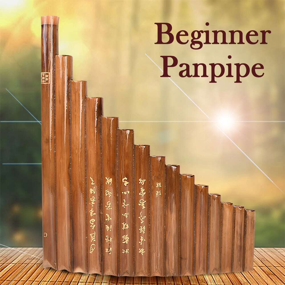 15 Pipes Chinese Traditional Musical Instrument Bamboo Pan Flute Natural Bamboo Wind Instrument Bamboo Panpipe G Key