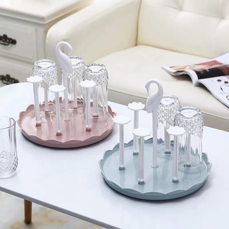 Schwan bilden Glas Flasche Tasse Halfter Küche Trocknung Lagerung Regal Tasse Erzähler Abfluss Gestell Aufhänger Organizer Stehen