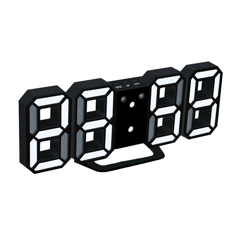 Reloj de mesa LED Digital moderno relojes coloridos 24 o 12 horas alarma de visualización despertador para sala de estar decorNew Qgnv: 5