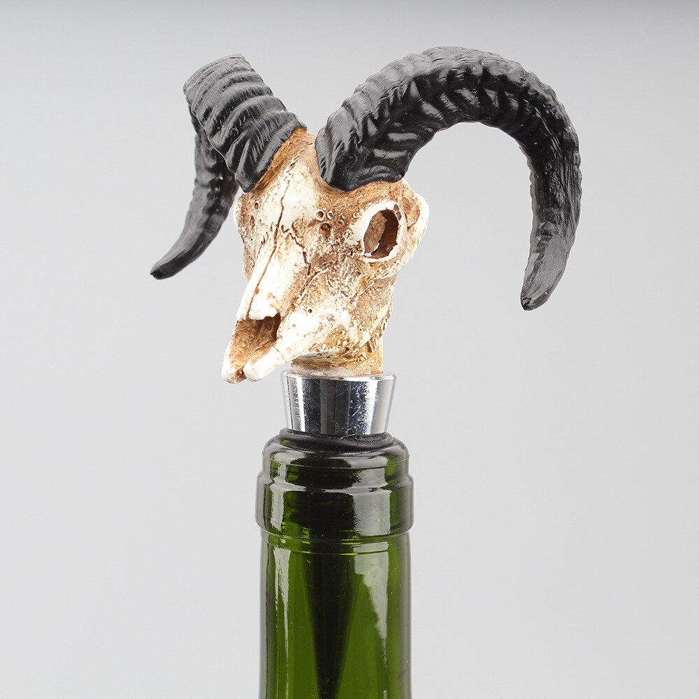 Antilope horn kranium vin flaske prop hjem dekoration vand bøffel kranium rødvin champagne prop: Vandbøffel kranium