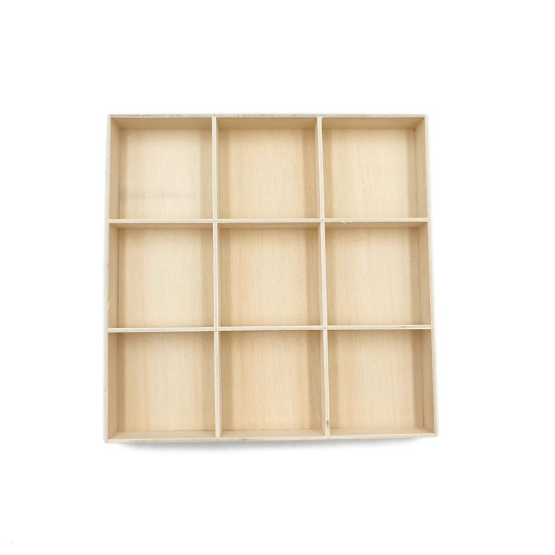 Nine Grid Wooden Box Storage Organizer Craft Box Make Your Own Box, Jewelry Box