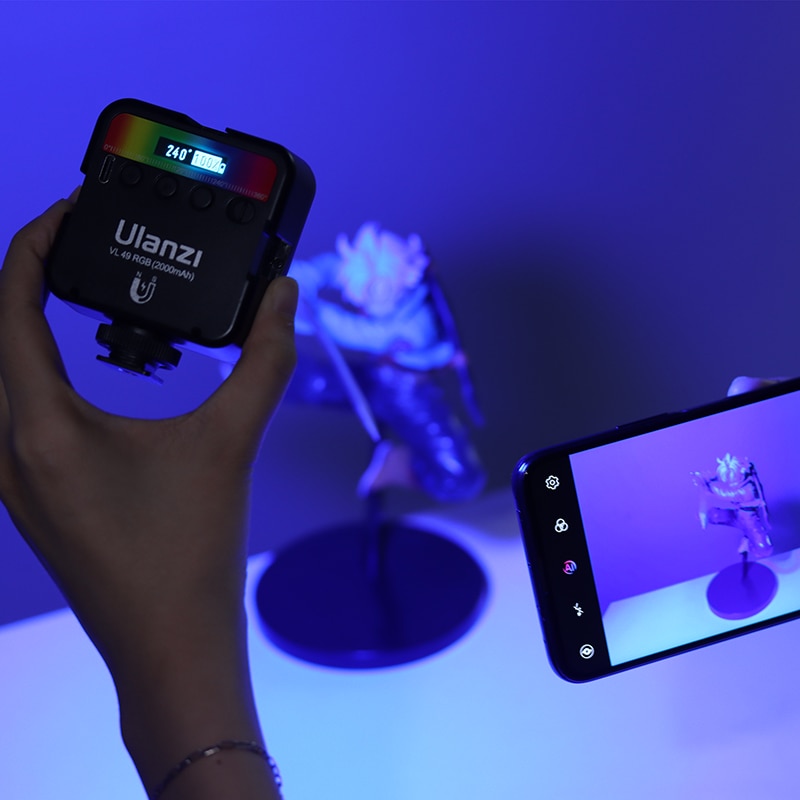 Ulanzi-luz LED para vídeo VL49 RGB 2500K-9000K con zapata fría, iluminación fotográfica, luz de relleno Vlog para cámara réflex digital de Smartphone