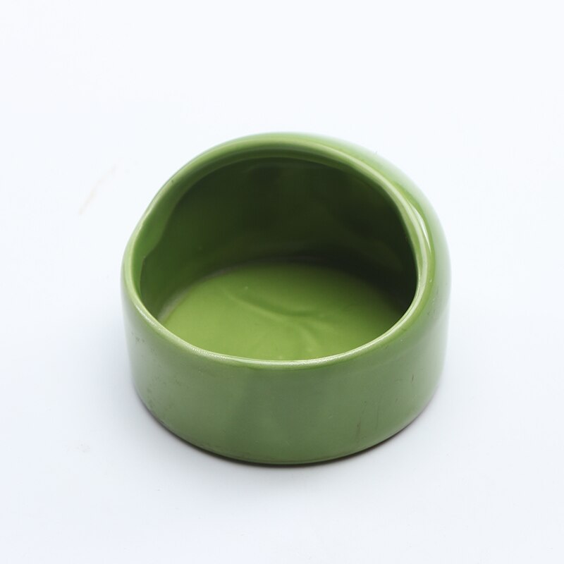 Nid de Hamster en céramique, Pot à nourriture en céramique, petit nid de Hamster, fournitures de refroidissement d'été: A green bowl