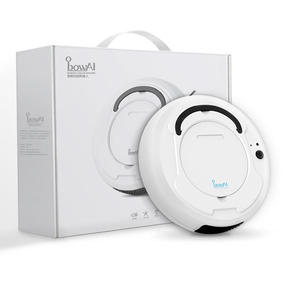 1800Pa Auto Smart Robot Stofzuiger Usb Oplaadbare Floor Cleaner Droog Nat Vegen Huishoudelijke 3 In 1 Smart Veegmachine robot: White