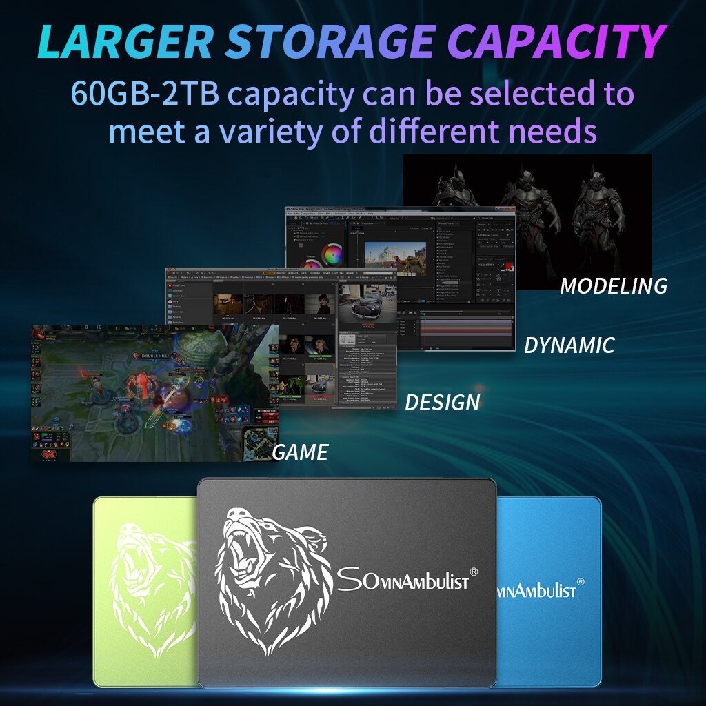 Metalen Beer Hoofd Sata3 60Gb Ssd 240Gb 480Gb 960Gb 2Tb 2.5 "Harde Schijf Interne solid State Drive Voor Desktop Notebook Computer