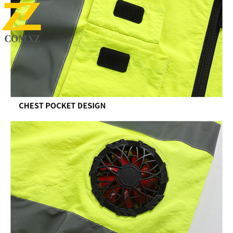 Heren Koelvest met IJs - Mouwloze Werkkleding - Ademend Polyester Jack voor Zomerwerk