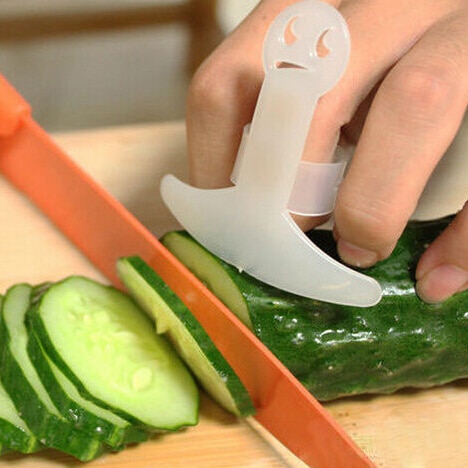 Plastic Vinger Guard Beschermen Uw Vinger Hand Niet Kwetsen Cut groente gereedschap Veiligheid Finger Protector Keuken Accessoires