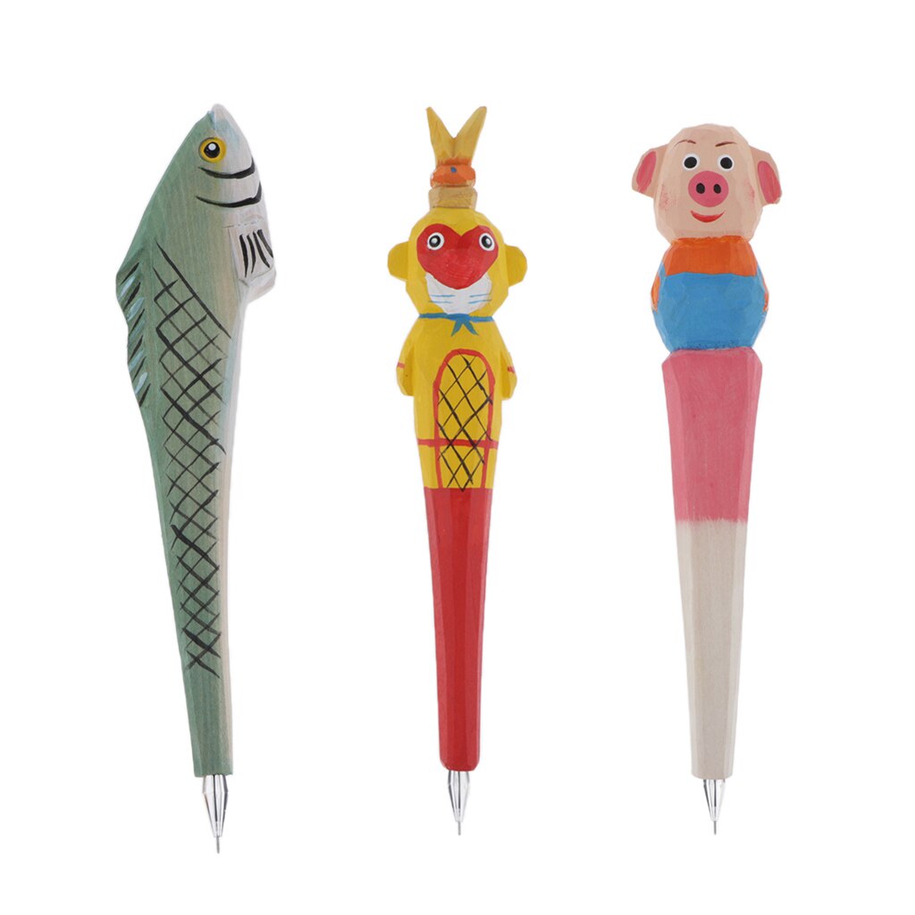 Wood Ballpoint Pen Handcrafted Wooden Gel Pen for School Office Stationery