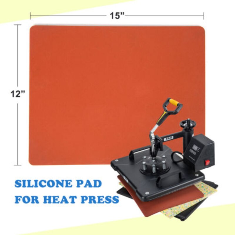 12” ×15” Silicone Foam Pad Flat Heat Press Replacement Red
