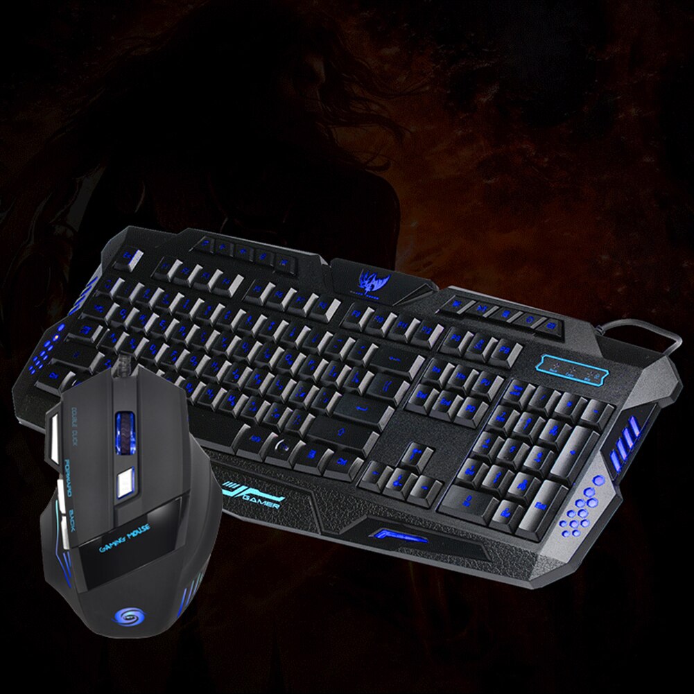 Ergonomic keyboard Home Backlight Optical USB Wired Game Mouse Keyboard Set for Laptop Computer Keyboard And Mouse Set