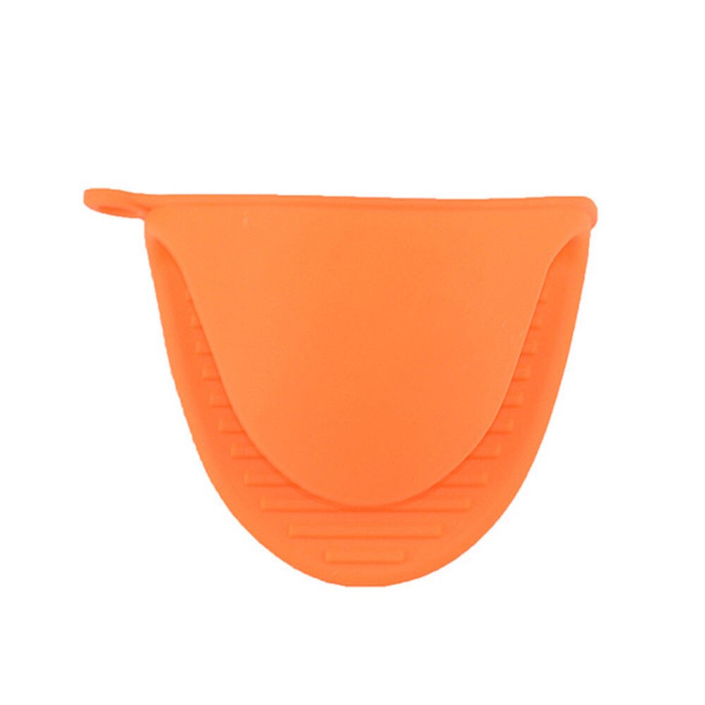 Siliconen Keuken Organizer Geïsoleerde Warmte Pot Clips Magnetron Handschoenen Hete Plaat Clip 1 Pcs Anti-Brandwonden Dikker: orange
