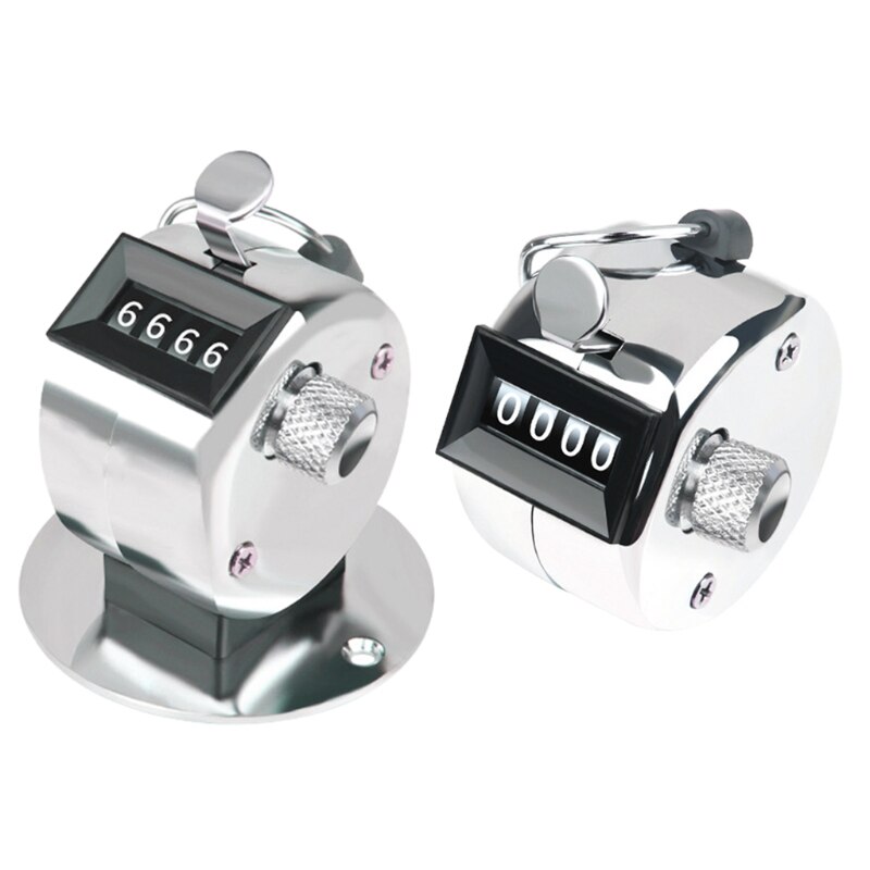 Portable 4 Digit Number Handheld Tally Counter Mini Mechanical Digital Counting Hand Click Golf Clicker