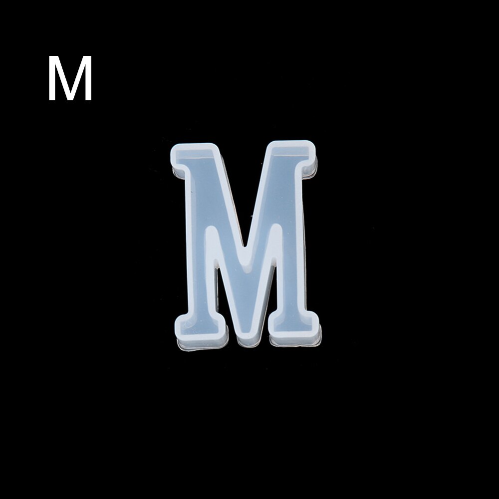 Thuis handgemaakte mal az alfabet engelse letters siliconen mal knutselen sieraden maken diy transparante epoxyhars mallen voor sieraden: M