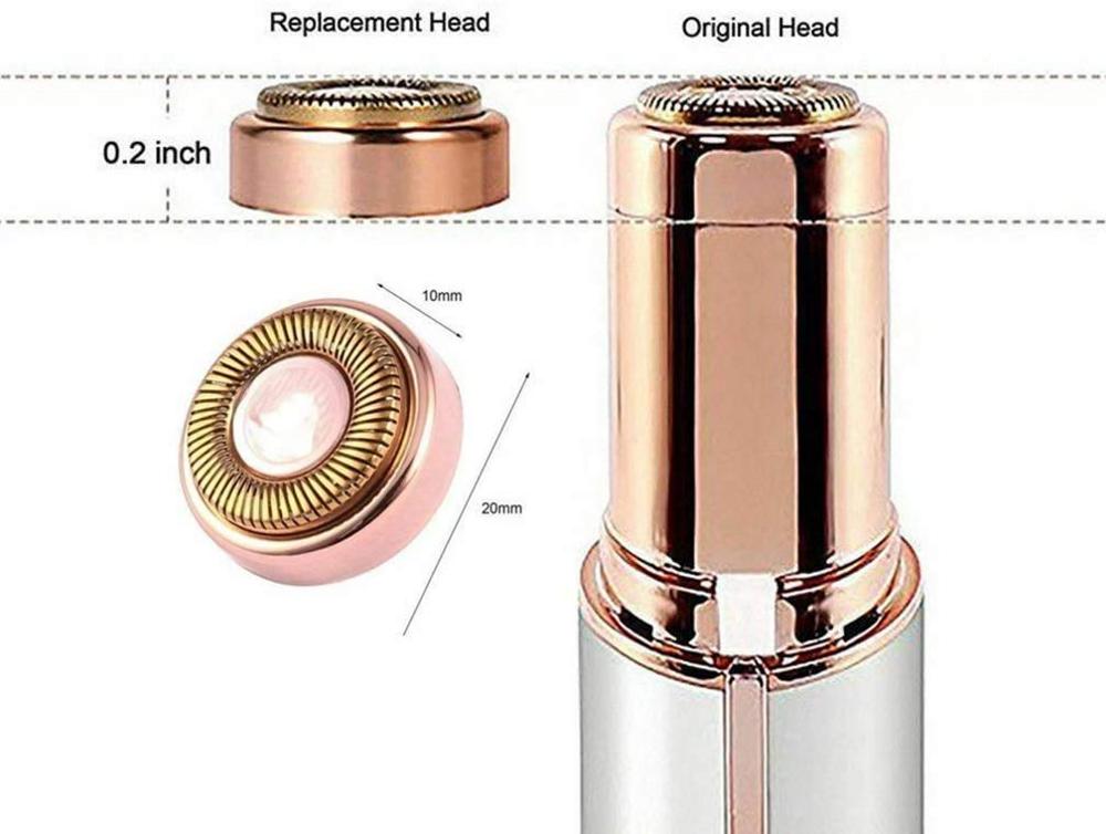 4 stuks vervangende koppen voor gezichtshaarverwijdering, ontharingsmesjes voor pijnloze epilator voor vrouwen