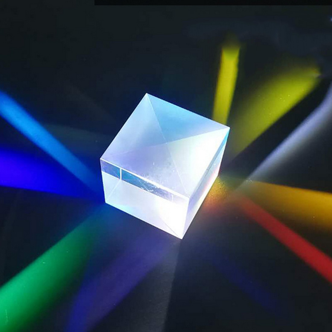 Prisme en Cube enseignement du verre optique, prisme de 15*15*15MM le spectre lumineux à Triple physique