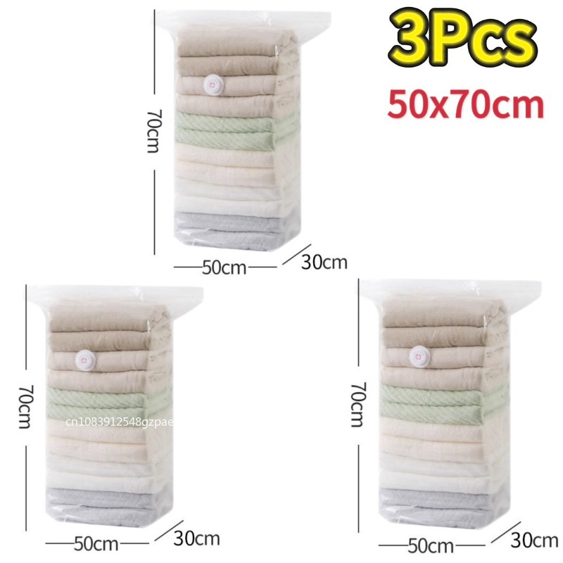 Bolsas de almacenamiento al vacío cúbicas, bolsas de plástico grandes para guardar ropa, edredón, mantas, bolsa vacía de compresión, 1-5 uds.: Rosa