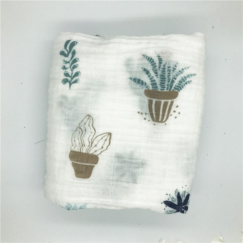 Recién Nacido muselina swaddle manta infantil 100% algodón doble gasa Toalla de baño bebé Swaddle mantas mantener envolturas 120cm * 120cm 150g: CM penzai