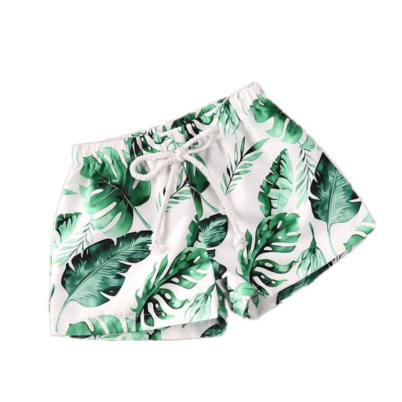 Bañadores con estampado de dibujos animados para niños pequeños, pantalones cortos de playa, traje de baño, ropa de baño de verano