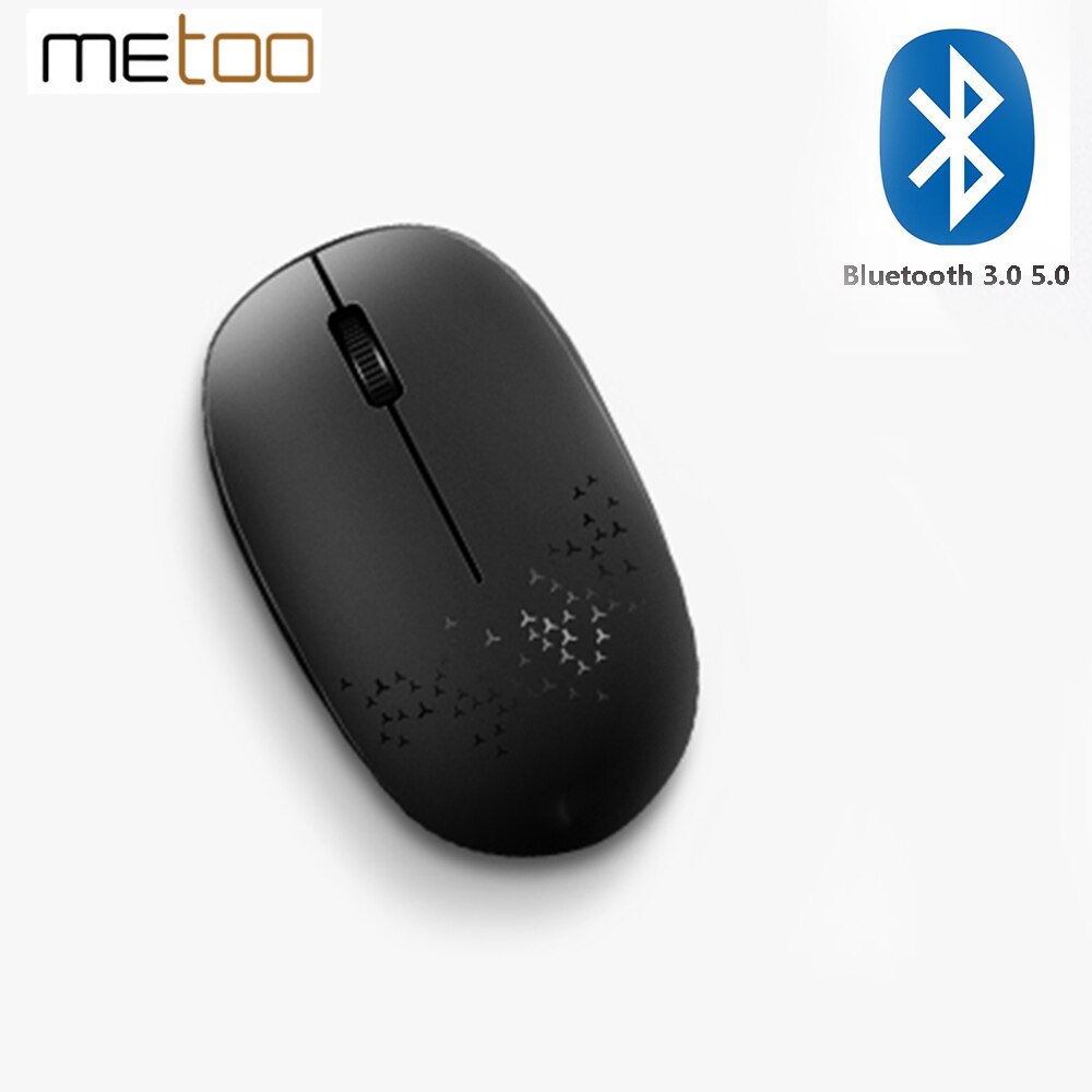 metoo Wireless Bluetooth Silent Mouse Ultra-thin Ergonomic Portable Optical Mouse For tablets laptops and mobile phones