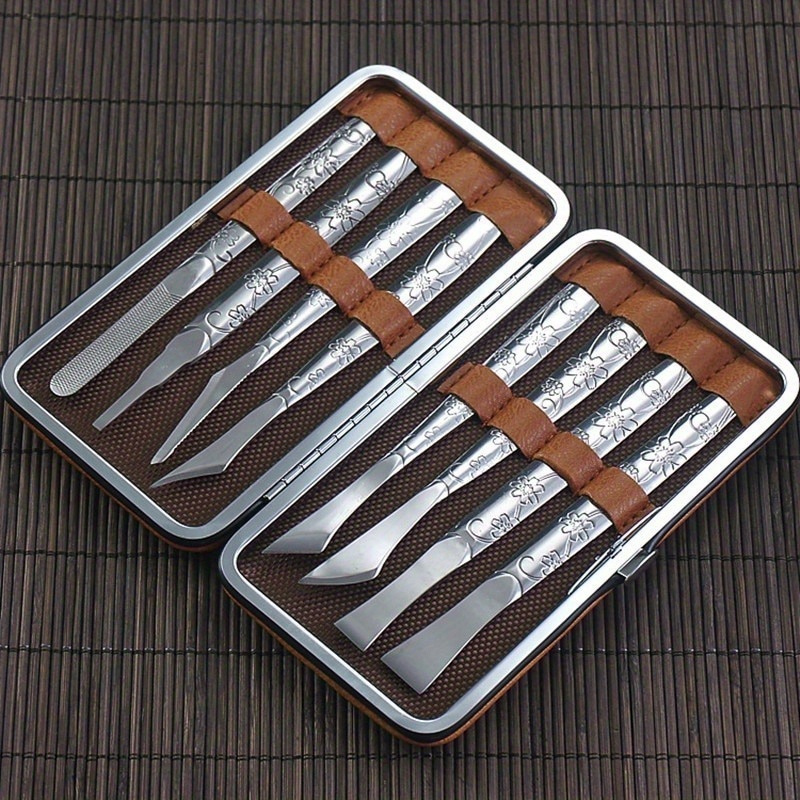 Ensemble d'outils de pédicure professionnels, kit de couteaux de manucure, couteau de pédicure Parker en acier inoxydable, coupe-ongles, grattoir pour pieds, élimination de la peau par fréquence