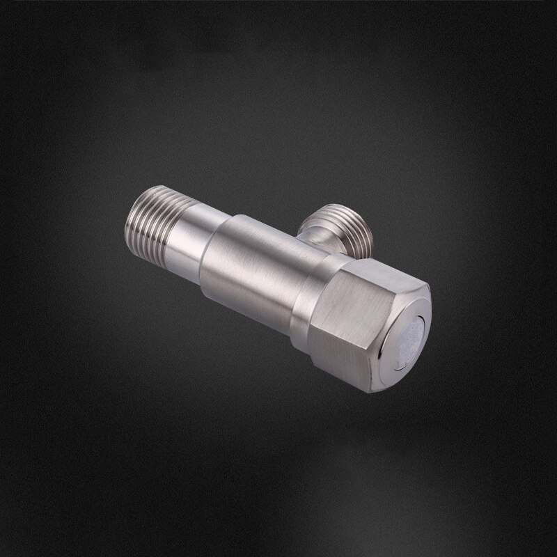 Stainless Steel Angle Valve G1/2 Thread Water Stop Valve Bathroom Diverter Valve Connector for Toilet Sink Basin Water Heater: Default Title