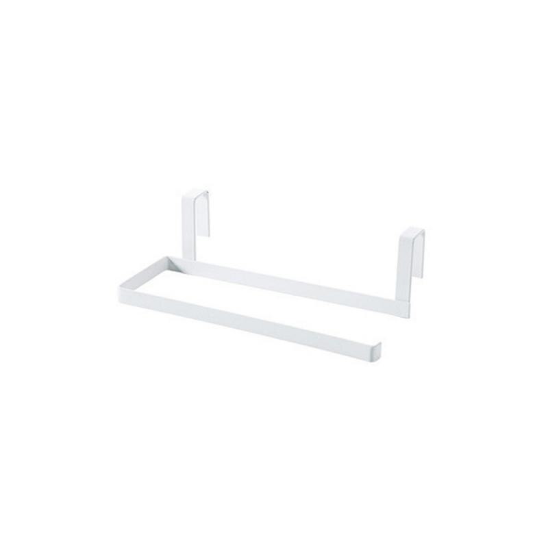 Køkkenrulleholder papir toilet håndklæde hylde skab opbevaring punch free stativer køkken papir holdere sticke stativ jern rulle holder: Hvid