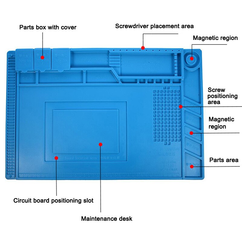 Heat Insulation Working Mat Soldering Station Iron Phone Computer Repair Mat Heat-resistant Insulator Platform H-best