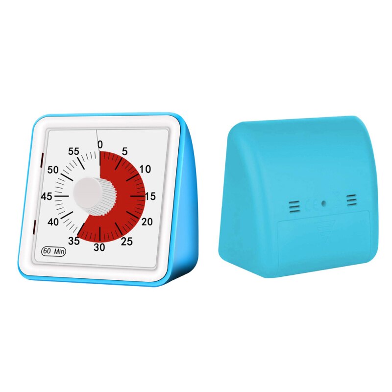 60 Minutes Silent Visual Analog Student Classroom Kitchen Timer Countdown Cooking Management Tools Office Home Adults Adjustable