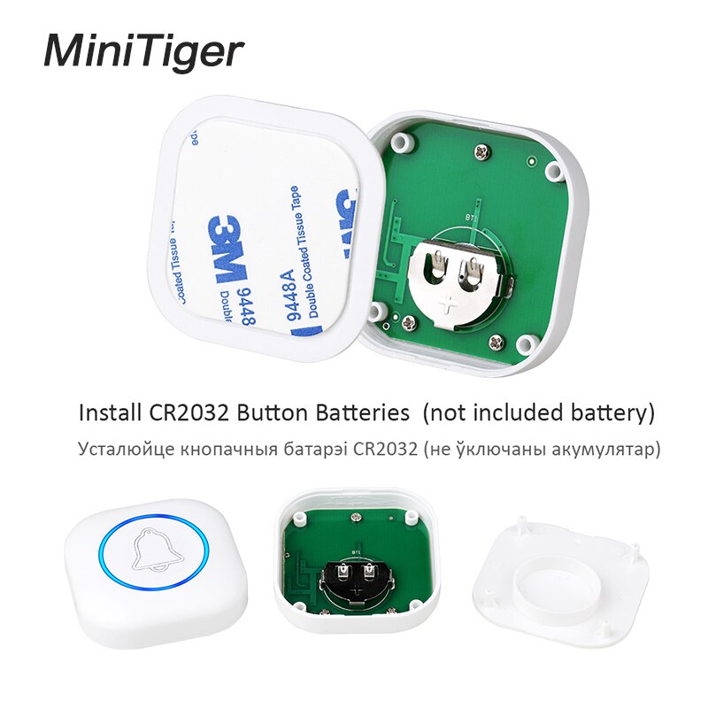 Minitiger Wireless Doorbell Welcome bell Intelligent Home Door bell Alarm Smart Doorbell doorbell ring Waterproof Button