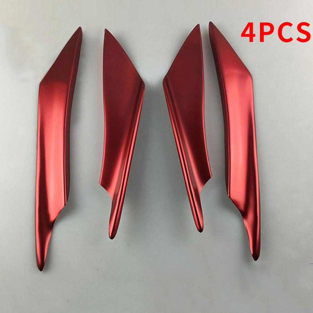 Parachoques delantero de coche de 4 Uds. Canard Lip Splitter alerón del cuerpo de la aleta decoración modificada Universal coche parachoques delantero Canard