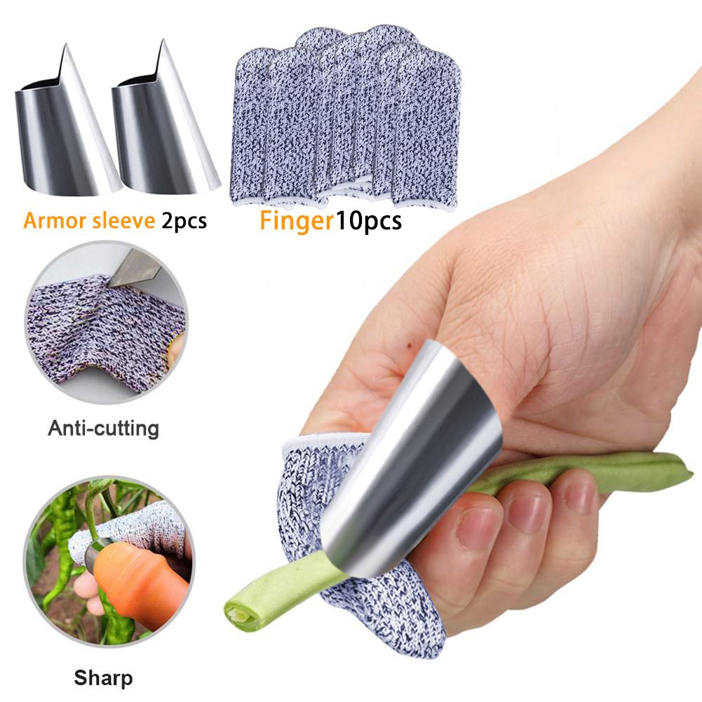 2 st /10 st plockning anti-cut finger lock grönsaksskördare cutter anti-cut finger lock skördeanordning trädgårdsredskap