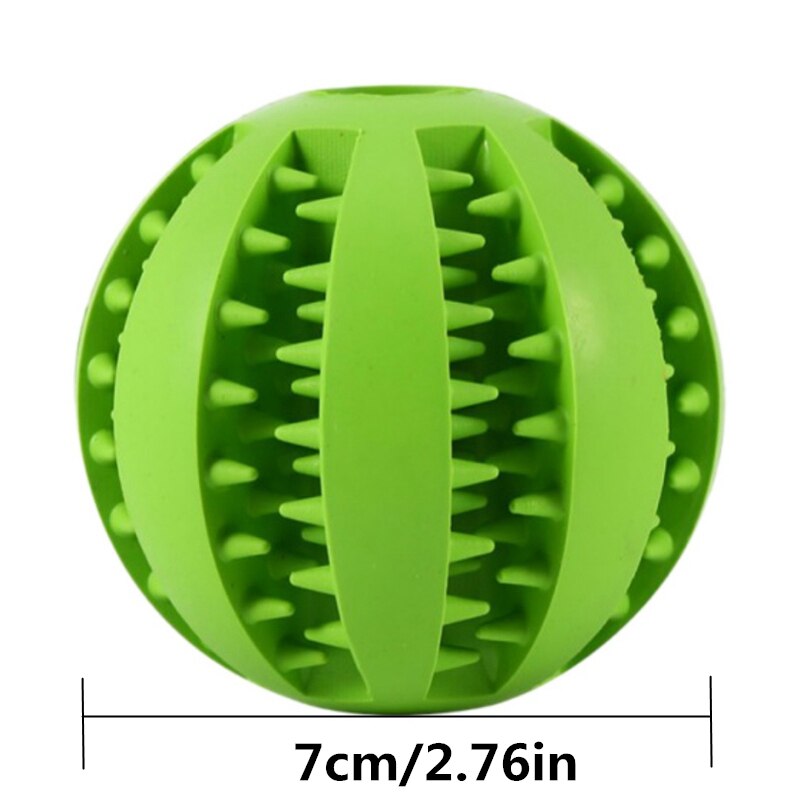 Natural Rubber Rottweiler Dog Toys: 7cm green