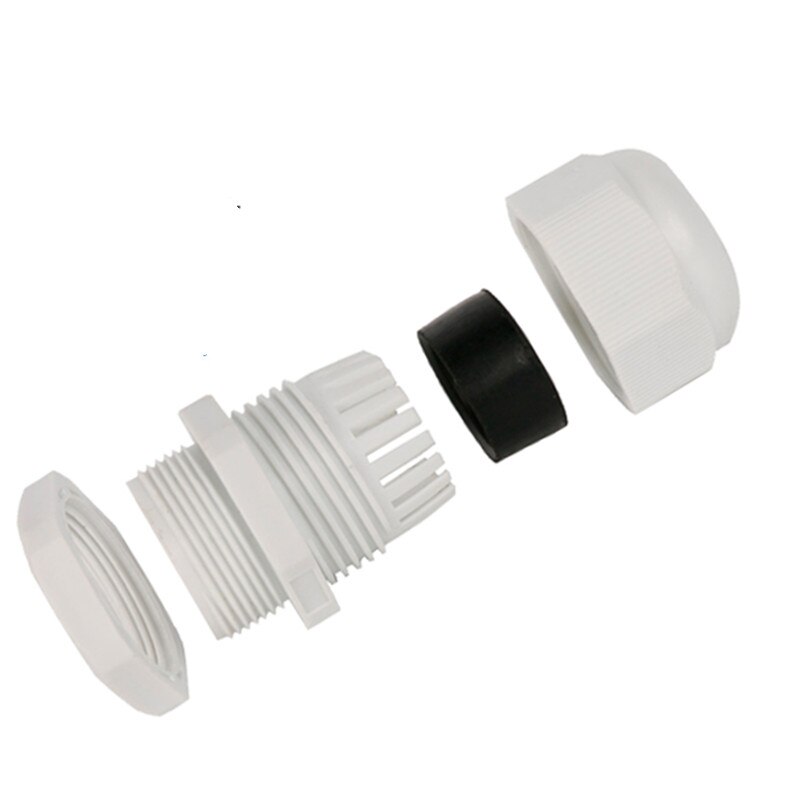 Waterproof Cable Gland Cable entry IP68 M20x1.5 for 6-11mm PG11 White Nylon Plastic Connector