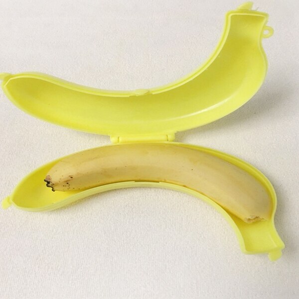 Banana Case,3 Pack Geel Banaan Houder Outdoor Reizen Leuke Banaan Protector Opbergdoos