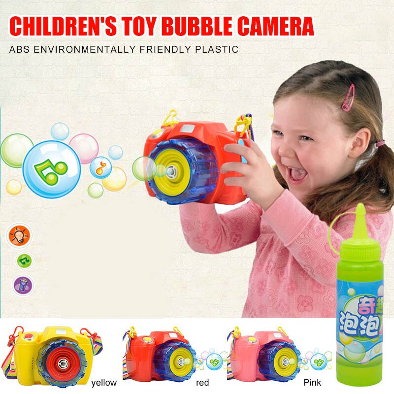 Appareil photo bulle Machine Portable bulle ouragan Machine automatique enfant jouet avec lumière LED musique nk-shopping