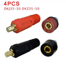 TIG Welding Cable Panel Connector Plug Dinse Style DKJ35-50 &amp; DKZ35-50 2xConnector Socket And 2xConnector Plug