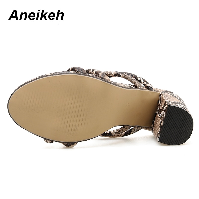 Aneikeh Zomer vrouwen Slippers Sexy Mode Slang Strips Met Vis Mond Open Teen Hoge Hak Slippers Maat 35-40