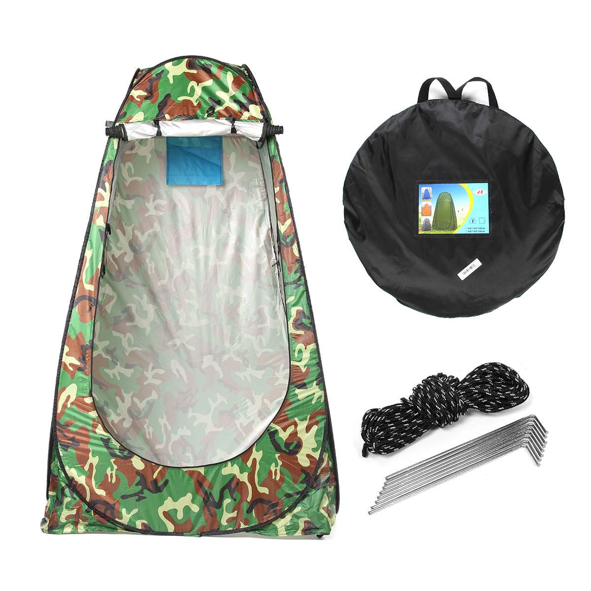 Popping Up Pod Changing Room Privacy Tent Easy Set Up Portable Outdoor Shower Tent Camp Toilet Rain Shelter for Camping, Beach: Camouflage