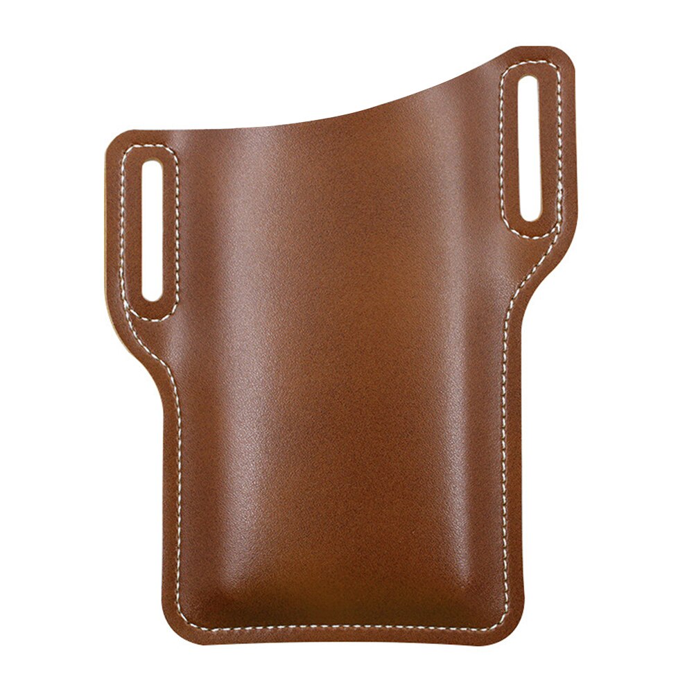 Mannen Mobiel Loop Holster Taille Tas Lederen Telefoon Case Telefoon Portemonnee Loop Holster Case Riem Taille Bag Purse Portemonnee Camping: Light Brown