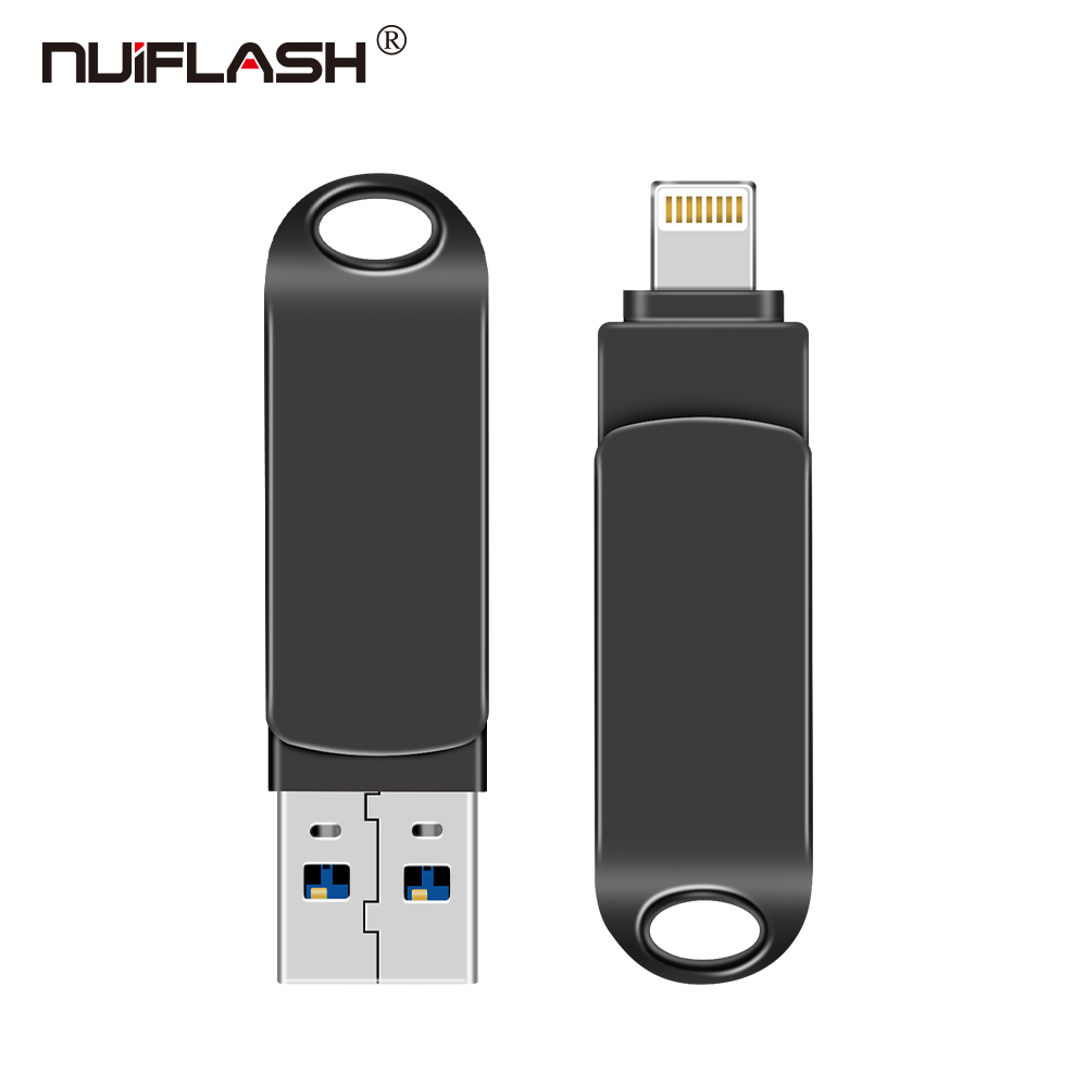 Metal Pen Drive for iPhone 128GB/256GB USB flash drive 64GB/32GB USB Stick Memory stick for ios device