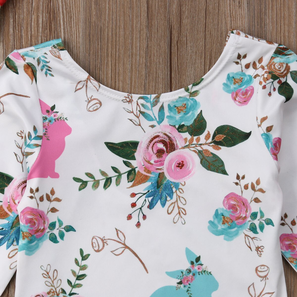 Merk 0-18m baby's, meisjes, jongens, harige balstaart bodysuits, lange mouwen, bloemen jumpsuits, lente herfst kleding