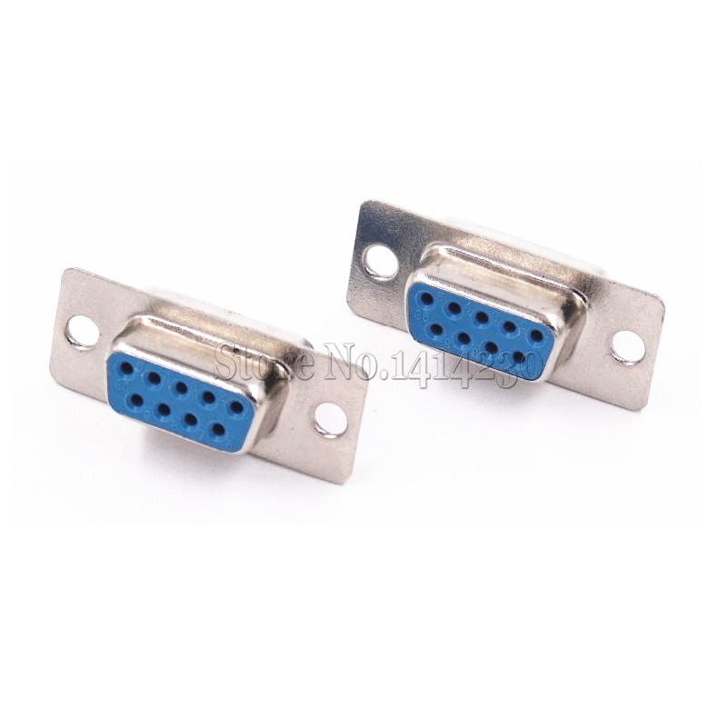 5Pcs RS232 serial port connector DB9 female socket/Plug connector 9pin copper RS232 COM socket adapter
