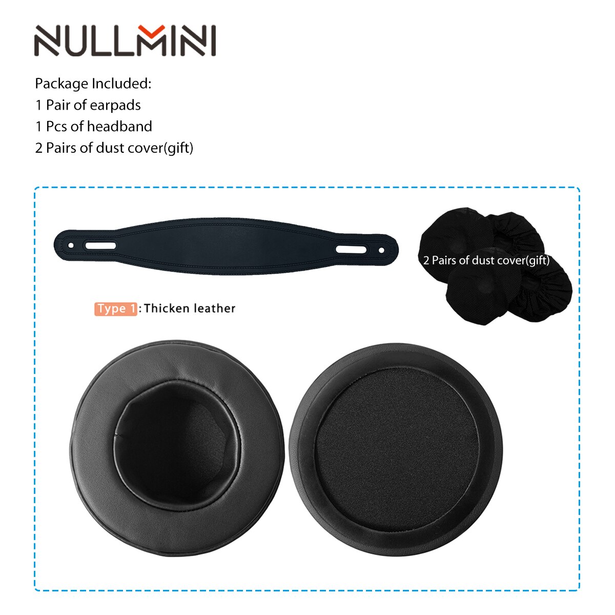 NullMini Ersatz Ohrpolster für Superlux HD681 HD681B HD681EVO HD681F Kopfhörer Leder Hülse oder Samt Kopfhörer Ohrenschützer: 1 und Stirnband