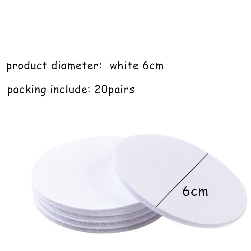 Strong Self Adhesive Fastener Dots Stickers velcros adhesive tape For Bed Sheet Sofa Mat Carpet Anti Slip Mat: white 6cm 20pairs