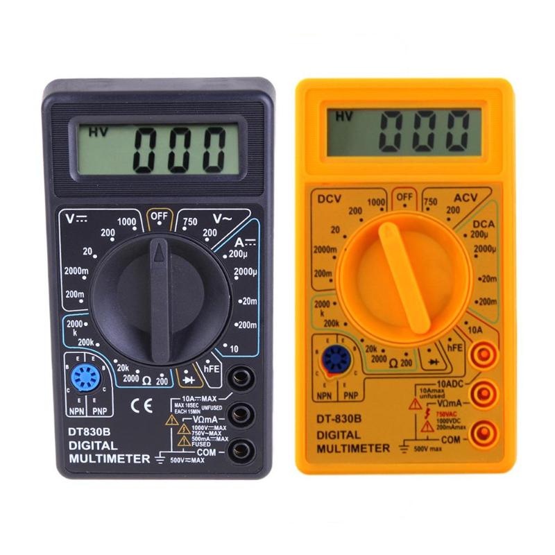 DT830 Digital Multimeter Voltmeter Ammeter Ohmmeter DC10V~1000V 10A AC 750V Current Tester Test LCD Display