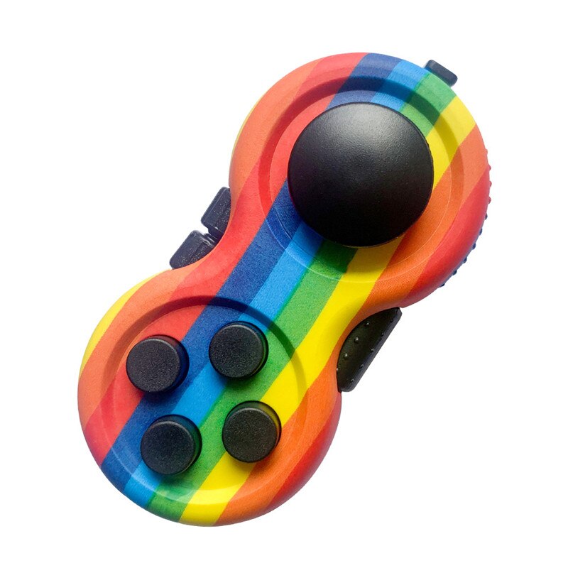 Zappeln Spielzeug Regenbogen Griff Zappeln Spielzeug Classic Controller Game Pad Zappeln Fokus Spielzeug ADHS Angst und Stress Relief: 15