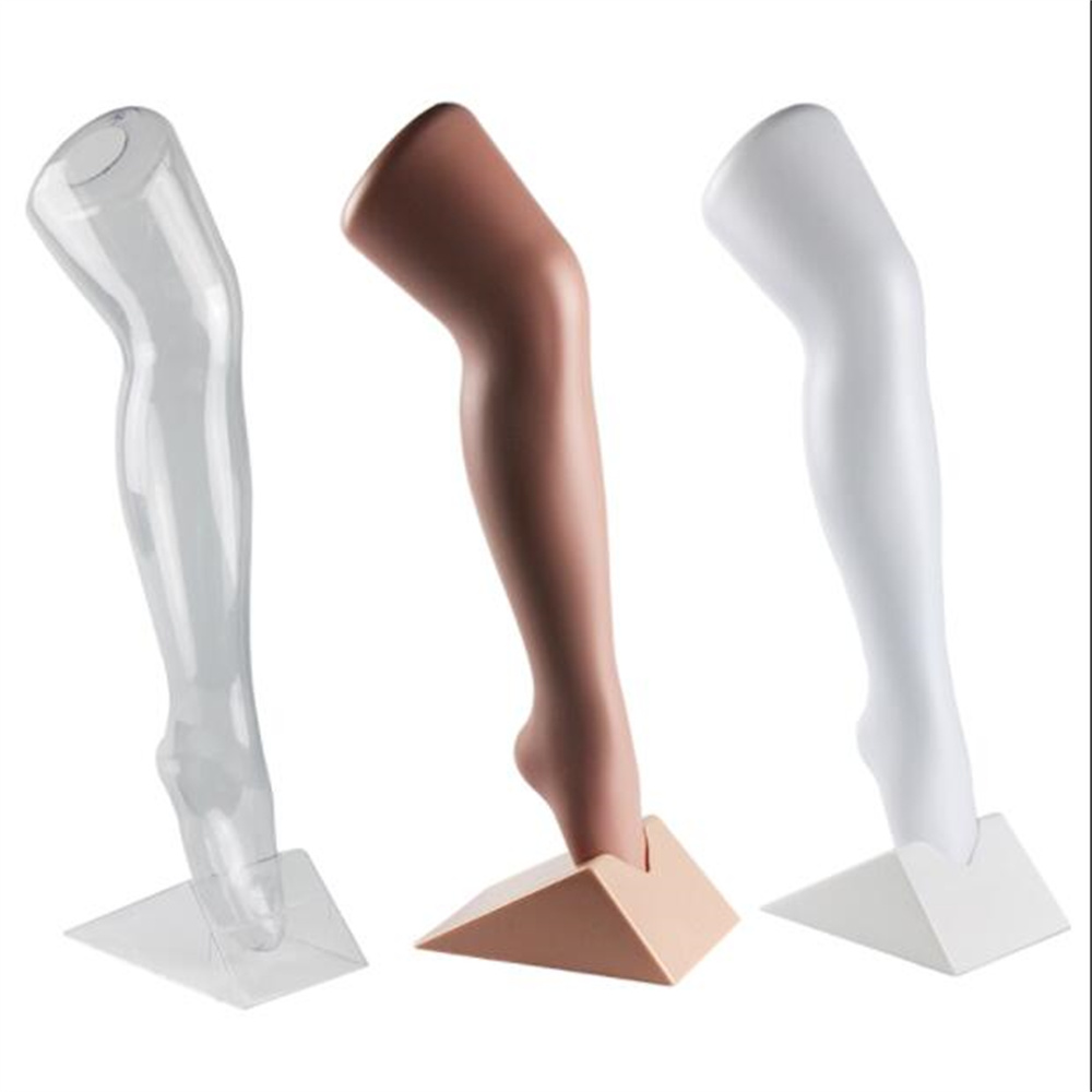 1Pair 56cm Plastic Mannequin Leg,Transparent Lovely Children Mannequins Foot Mode Netherstock Tights Leggings Display Props D525