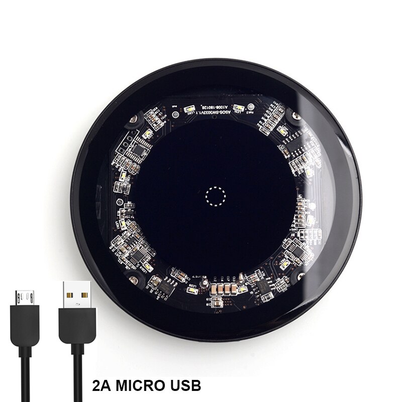 GYSO 15W Wireless Charger for iPhone SE SE 2 for Samsung S8 S9 S10 S20 Note 10 Plus Qi Charging Pad for iPhone 11 Pro Max: 15W Black