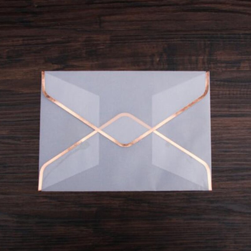 20Pcs/Set Stamping Printing Paper Envelope Transparent Paper Envelope Wedding Letter Invitation Anniversary