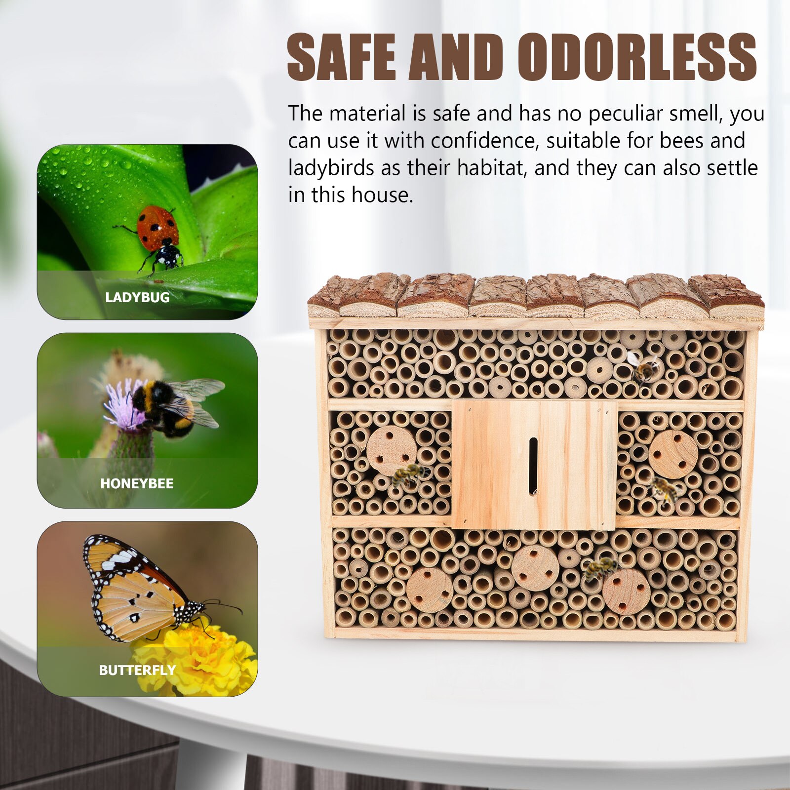 Wooden Insect House Decorative Bee House Courtyard Insect Nest